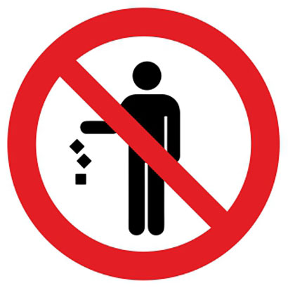 Запрещается мусорить