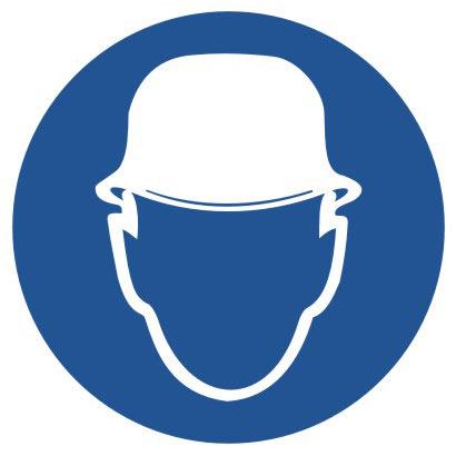 Работать в защитной каске (шлеме)